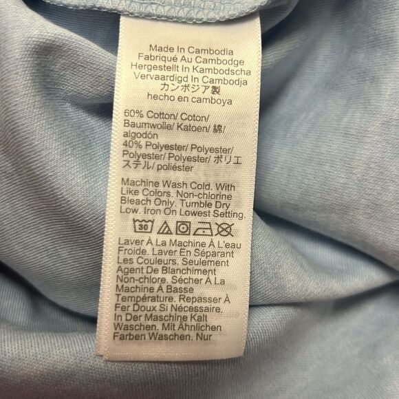 J. Crew Factory cf933 Heathered Chambray Blue Soft touch Polo size L NWT - Picture 8 of 9